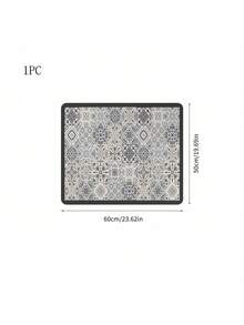 1 件波西米亚印花洗衣机防尘罩垫、台面吸水桌垫、吸水速干冰箱垫、微波炉防尘罩、柔软硅藻泥排水垫、防滑超强吸水耐磨洗碗干垫、19.7*23.6 英寸现代洗衣机和烘干机顶盖，适用于洗衣房和厨房 - 彩色 - 查看 3
