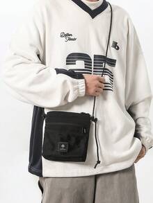 A Men's Diagonal Shoulder Bag With Large Capacity, Lightweight, Nylon Fabric, Smooth Zipper Without Jamming, Convenient For Travel. - Multicolor - View 1