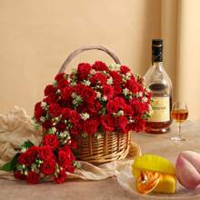 1/3PCS White Artificial Carnation Plastic Flowers Bouquet Mother's Day Gifts Birthday Party Decoration Wedding Flower Basket Bride Holding Flowers Home Decoration Dining Room Bedroom Windowsill Vase Decoration New Year Decoration Outdoor Garden Start Of School Season