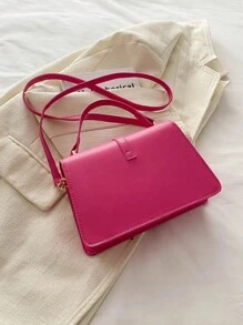 Bolsa de cor sólida, estilo estudante, casual, urbana, estilo universitário, minimalista, com alça superior, bolsa transversal de feltro com estampa de crocodilo, bolsa de ombro clássica em formato de crescente, bolsa de mão e carteira estilo hobo feminina