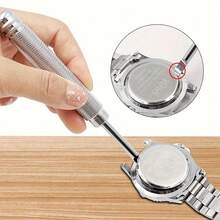 A Compact And Easy-To-Use Watch Back Cover Opening Tool -5mm Wide Pry Bar With ABS Handle, Used For Battery Replacement And Repair - one-size - View 2