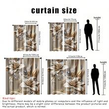 Set Of 2 Stylish Flower Curtains With Floral Patterns, Pocket Rod Window Drapes, Ideal For Bedroom And Living Room, Home And Room Decor (Rod Not Included),2D Printing,Transparent Decorative Curtains - Multicolor - View 4