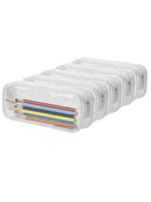 5-częściowy wodoodporny piórnik dla ucznia, gruba saszetka z PVC z zamkiem błyskawicznym, minimalistyczny pokrowiec z PVC na długopisy, przezroczysta plastikowa torba do przechowywania, wielofunkcyjna składana przezroczysta torba do przechowywania, torba do przechowywania artykułów papierniczych, torba na długopisy, torba do przechowywania kabli danych, torba do przechowywania biżuterii, przezroczysta torba na długopisy na egzaminy, przezroczysta torba z PVC do przechowywania pędzli kosmetycznych, łatwa w użyciu