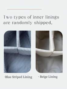 1pc Baby Rope Diaper Caddy Organizer, Portable& Durable Nursery Storage Basket With Detachable Compartments & Car Organizer For Diapers & Baby Wipes, Diaper Organizer For Newborn Baby Essentials& Baby Shower Gifts