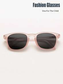 1 Pair Unisex Kids Rectangular PC Glasses, Fashion, Suitable For Daily, Vacation, Party Use - A - View 13