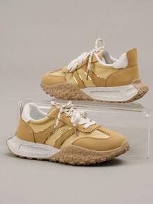 Neue Rundkappen-Schuhe mit komfortabler dicker Sohle und rutschfester Sohle, geeignet für Laufen, Sport und tägliche Anlässe in allen Jahreszeiten