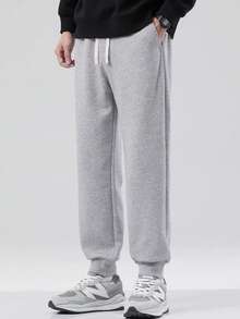 Men's Sweatshirt Jogger Pants Size S-XL - 淺灰色 - 查看 1
