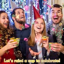 25 件，9 盎司一次性透明塑料杯，带金色边框，适用于饮料冰咖啡冰沙果汁牛奶冷饮，家用商用水杯，饮具，派对用品，厨房小工具，家庭厨房配件 - 清澈的 - 查看 6