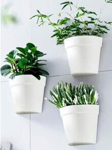 1 paquete de maceteros de pared autorrregables - Sistema vertical de jardín moderno en semicírculo con diseño a prueba de fugas, maceteros hidropónicos ahorradores de espacio para balcón/sala de estar/oficina (perfecto para jardineros urbanos y entusiastas de las plantas, regalo para el Día de la Tierra/Día de la Madre), decoración de jardín, exterior, macetero, maceta, jardinería