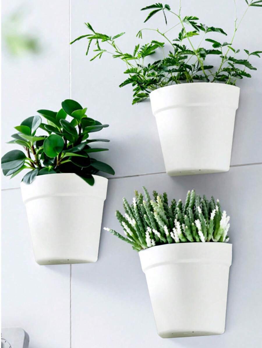 1 paquete de maceteros de pared autorrregables - Sistema vertical de jardín moderno en semicírculo con diseño a prueba de fugas, maceteros hidropónicos ahorradores de espacio para balcón/sala de estar/oficina (perfecto para jardineros urbanos y entusiastas de las plantas, regalo para el Día de la Tierra/Día de la Madre), decoración de jardín, exterior, macetero, maceta, jardinería