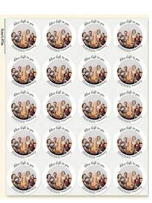 1/12/24/36/48/60pcs Customizable Round Stickers 5cm&3cm Photo Custom Round Stickers, Modern Custom, Custom Text Stickers Small Candy Packaging Stickers Suitable For Holiday Gift Packaging Stickers, Holiday Decoration, Holiday Envelope Stickers - Round Stickers - View 6