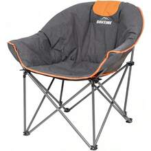 Sofa Chair, Oversize Padded Moon Leisure Portable Stable Comfortable Folding Chair For Camping, Hiking, Carry Bag