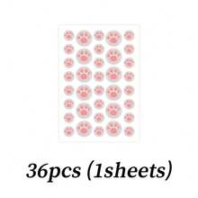 1800/1440/540/36 Pcs Cat Paw Stickers, Halloween And Christmas Decorative Stickers, Colorful Cat Paw Stickers, Suitable For Party, Holiday Photo Decoration, Face Decoration (1 Sheet Per Color), For Decoration Only (Not For Makeup), Cosmetics, Inexpensive, Room Decor, Vanity, Travel, Bedroom, Makeup Accessories, Inexpensive, Christmas Gift, Cosmetics, Makeup Tools, Cheap Goods, Gifts, Women Gifts, Christmas Gifts - Multicolor - View 12