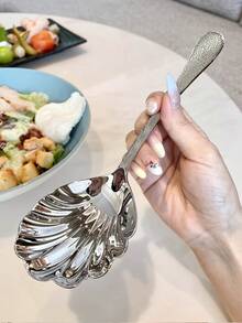 1 件/2 件不锈钢公勺套装，8.8 英寸（22.4 厘米）超大号食品服务勺、烹饪勺、意大利面勺、自助餐饮用具、餐具、18/8 不锈钢、学校用品 - 彩色 - 查看 8