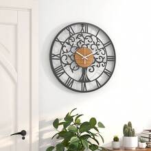 European & American Style Iron Painted Tree Silhouette Wall Clock, Creative Decor, Silent Desktop Clock, Suitable For Tables - Multicolor - View 2