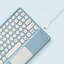 10 Inch Wireless Keyboard Compatible With Ipad/Samsung Compatible With Xiaomi Universal Tablet Phone Keyboards Rechargeable Magnetic Keyboard Free Mouse - X7 Dark Green - View 4