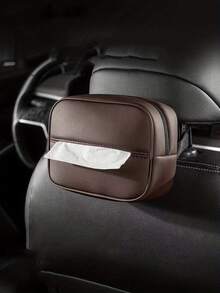 1pc Car Tissue Box, Home Tissue Box With Strap Holder, High-End Tissue Box For Car, Armrest Box Tissue Holder, Car Interior Accessory, Tissue Dispenser - Multicolor - View 1