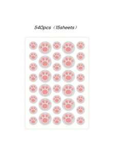 1800/1440/540/36 Pcs Cat Paw Stickers, Halloween And Christmas Decorative Stickers, Colorful Cat Paw Stickers, Suitable For Party, Holiday Photo Decoration, Face Decoration (1 Sheet Per Color), For Decoration Only (Not For Makeup), Cosmetics, Inexpensive, Room Decor, Vanity, Travel, Bedroom, Makeup Accessories, Inexpensive, Christmas Gift, Cosmetics, Makeup Tools, Cheap Goods, Gifts, Women Gifts, Christmas Gifts - Multicolor - View 17