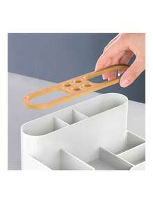 Simple Plastic Pen Desk Storage Holder White - Multicolor - View 6