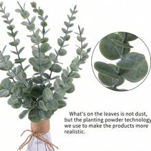 1/5/10/30/70PCS Artificial Plastic Plants Eucalyptus Leaves Birthday Party Decoration Wedding Flower Basket Bride Holding Flowers Home Decoration Dining Room Bedroom Windowsill Vase Decoration New Year Decoration Outdoor Garden Start Of School Season/Mother's Day Gifts