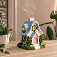 1 件树脂房屋形状香薰扩散器，带镊子，不含香珠，适合家居装饰、卧室、客厅、办公室等房屋设计，盒装 - 彩色 - 查看 5