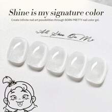 BORN PRETTY BORN PRETTY Gel de uñas magnético blanco de gato de 10ml, ultra brillante, con glitter, semi-permanente, de remojo, UV para arte de uñas y manicura