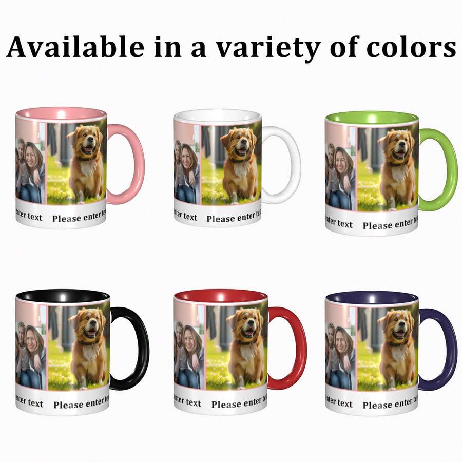 1個 カスタマイズ可能なコーヒーマグ、写真、名前/テキストでパーソナライズ可能、ユニークな両面または三面セラミックドリンクウェア、父の日、日常使いに最適、カップル、家族、友人、同僚、クラスメイトに最適、複数の色展開、多機能、耐久性、装飾性、再利用可能、洗練された、スタイリッシュ、高品質、カラフル、モダン、カスタム、パーソナライズ、ユニーク、彼に最適な贈り物、彼女に最適な贈り物、彼氏、父、彼女、母、家族、友人、ティールーム、自宅、庭、オフィス、記念日、バレンタインデー、母の日、誕生日、父の日、卒業、結婚式、新築祝いに最適