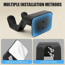 2/3/6pcs Everyday Comfortable Wall Mount Controller & Headphone Holder, ABS Material, Fit For Home And Office Organization, Multi-Functional Display Rack - Multicolor - View 5