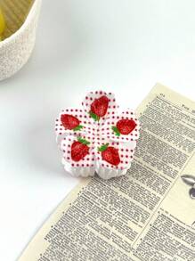 1pc/6pcs Five-Petal Strawberry Flower Hair Clips, Suitable For Women's Daily, Casual, Party, Commuting, Vacation - Hair Accessories, The Best Gift Choice For Celebrating Holidays, Birthdays, Anniversaries Or Graduations For Girlfriends, Mothers