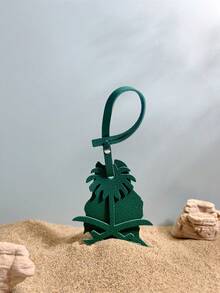 1PC Solid PU Double-Layer Leather Fashion, Simple And, Cute And Interesting Plants, Trees, Date Trees, Coconut Trees, Palm Trees, Map Shapes, Patterns, Backpacks, Shoulder Bags, Slanted Shoulder Bags, Tote Bags, Armpit Bags, Handbag Pendants, Other Storage Bag Pendants, Car Keychains, Car Pendants, Pants Waist Pendants, Luggage Box Pendants, Suitable For Couples, Students, Men, School Students, Men, Women, Work Commuting, Daily Dates, Holidays, Travel And Business Trips, Suitable For Boys, Girls, Girlfriends, Mothers, Girlfriends, Girlfriends, Girlfriends, Girlfriends, Birthdays, Etc - Dark Green - View 3