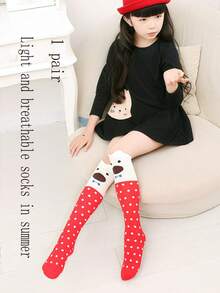 1 Piece Of Spring And Autumn, Cartoon, Summer, Casual, Soft, High Elasticity, Socks, Primary School Students, Breathable Socks, Suitable For Mother's Day, Parties And Daily Wear, Children's Funny Stockings - Multicolor - View 5