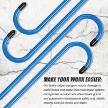Brake Caliper Hangers,Brake Caliper Hooks With Rubber Caps For Reduce Suspension Work Damage To Brake Hoses (2Blue/Black)