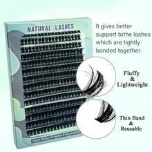280 Clusters 14 Rows 110D Curling 0.07mm Mink False Eyelashes, DIY Mixed Length Waterproof Eyelash Extension - DD - View 2