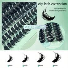 280 Clusters 14 Rows 110D Curling 0.07mm Mink False Eyelashes, DIY Mixed Length Waterproof Eyelash Extension - DD - View 5