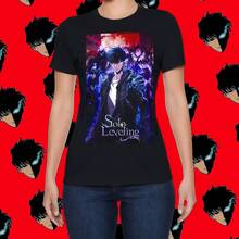 Playera Unisex con Estampado de Solo Leveling  | Diseño Urbano y Comodo | Streetwear, Festivales y Uso Diario | Algodón Peinado y Corte Holgado  | Ideal para Outfits Casuales, Fiestas o Regalos | Hombre y mujer - Negro - Ver 4