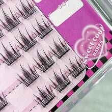 MIXIAOHE Camellia Flower Cluster False Eyelashes, DIY Non-Adhesive Natural Look Daily Use, 60pcs/Pack With Reusable Glue Strips, Suitable For Beginners & Length Lash Clusters, Eyelash Clusters, Individual Eyelashes, Lashes, Fake Lashes