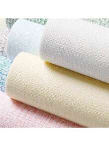 1 Roll 110.24IN Length Textured Linen-Like Removable Wallpaper, Thick Solid Color Peelable & Stick PVC Contact Paper For Bedroom, Living Room Surfaces, Moisture-Proof And Waterproof Self-Adhesive Wall Covering, Suitable For Home Decor And Furniture Renewal Room Decor Wall Decor Bathroom Decor Bedroom Decor Room Decoration Stuff Living Room Decor House Decor Home Decor Living Room Wall Paper Wall Art Wallpapers Wall Stickers Wall Sticker