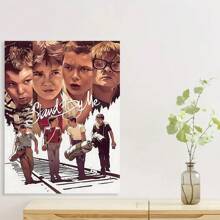 Framed Room Decor  Stand By Me Vintage Movie Poster Canvas Art Print, " Square , Waterproof High-Quality Wall Decor For Living Room, Bedroom, Home Office