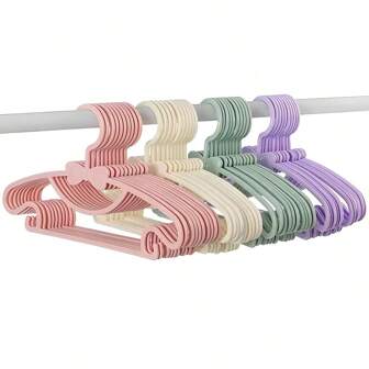 30/20/10 件儿童衣架，采用 PP 材料制成，婴儿衣架带蝴蝶结，坚固耐用，带挂钩，适合作为 0-10 岁婴儿的节日礼物