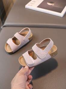 1 Pair Summer Toddler Open Toe Sandals, Non-Slip Soft Bottom Boys Beach Shoes & Girls Casual Shoes - Pink - View 1