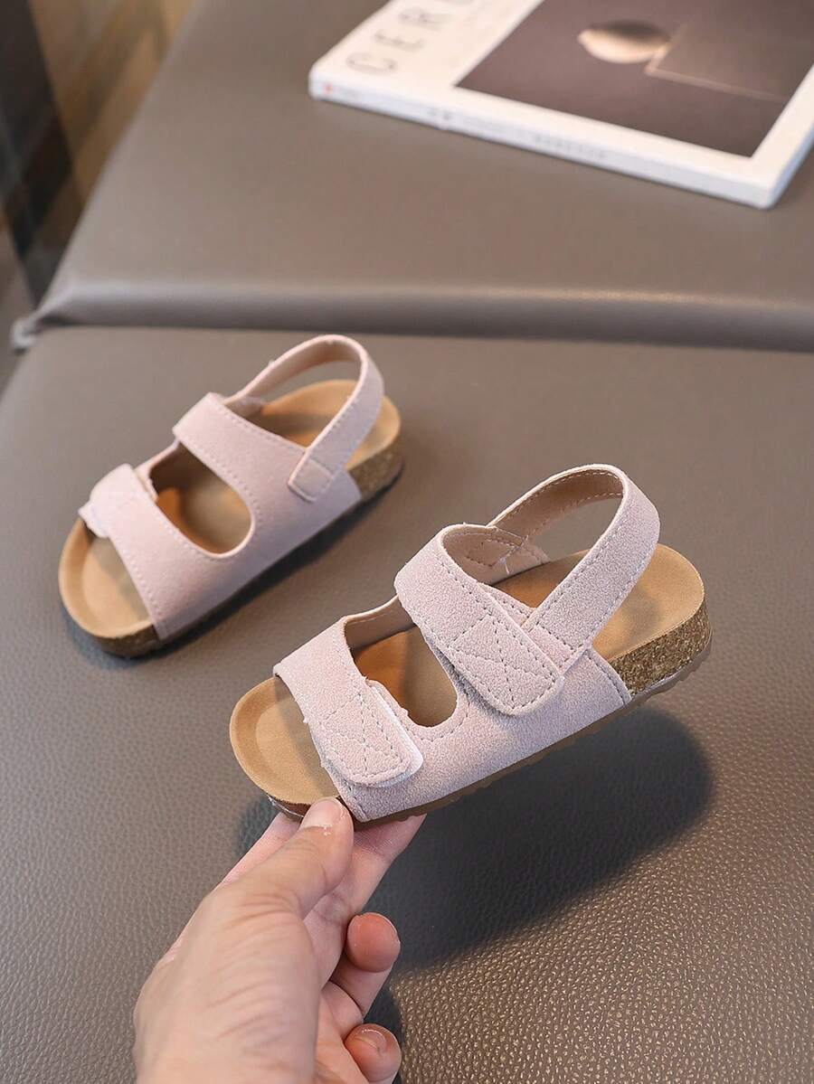 1 Pair Summer Toddler Open Toe Sandals, Non-Slip Soft Bottom Boys Beach Shoes & Girls Casual Shoes - Pink - View 1