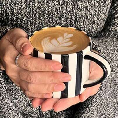 1 Pc Coffee Cup, Korean Asymmetrical Hand Pinched Simple Mug, Lovely, Fresh, Elegant Coffee Set, Tea Set, Suitable For Family, Friends, Coffee Shop, Kitchen, Family Afternoon Tea, Photography, Birthday Gifts Back To School