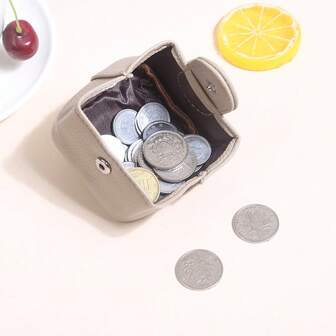 Monedero pequeño de mujer multifuncional con botón de PU de moda, portátil, cartera pequeña de mujer, cartera de monedas