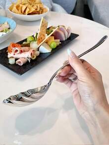 1 件/2 件不锈钢公勺套装，8.8 英寸（22.4 厘米）超大号食品服务勺、烹饪勺、意大利面勺、自助餐饮用具、餐具、18/8 不锈钢、学校用品 - 彩色 - 查看 3