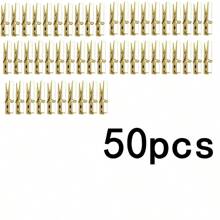 20 Pieces/50 Pieces/100 Pieces Golden Love Plastic Clothing Photos Paper Clips Mini Clothing Clips Postcards Home Wedding Valentine's Day Decorations