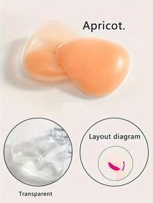 1 对隐形比基尼自粘加厚胸垫防水胸垫鲍鱼硅胶胸垫