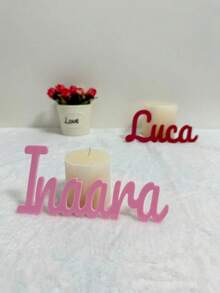 1 件，定制姓名，定制儿童婴儿亚克力姓名牌，适用于卧室和客厅，多种字体样式选项，个性化座位卡，婚礼铭牌，返校