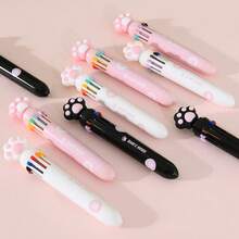 1 buah Pulpen Ballpoint Aneka Warna Desain Cakar Kucing untuk Pelajar, Pulpen Berbasis Minyak Berwarna untuk Menulis, Mencatat, Menyoroti, Melukis, untuk Perlengkapan Sekolah, Kembali ke Sekolah - MultiWarna - View 2