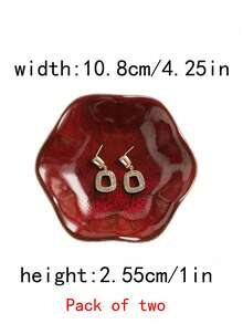 1pc Elegant Ceramic Lotus Leaf Jewelry Display Tray For Rings, Keys, And Small Accessories, Perfect Birthday Gift, Thoughtful New Year Gift, Celebrate Friendship & Love, Ideal For Bathroom Tray, Stylish Desktop Storage, Chic Home Decor, Perfect For Back To School Season And Holiday Gifting - Multicolor - View 18