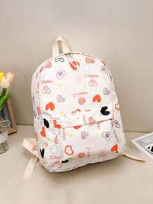 Stylish Student Girl Floral Print Backpack, Summer - Multicolor - View 11